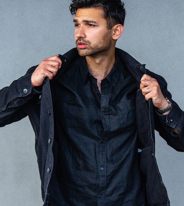 Man wearing dark shirt product-1